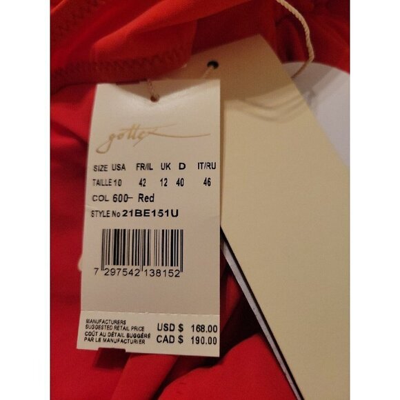 GOTTEX Braided Elegance V-Collar One-Piece. Size 10. NWT $168 - Picture 4 of 5